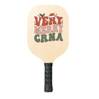 Merry Certified Registered Nurse Anesthetist Christmas Sweatshirt Pickleball Paddle | Artistshot