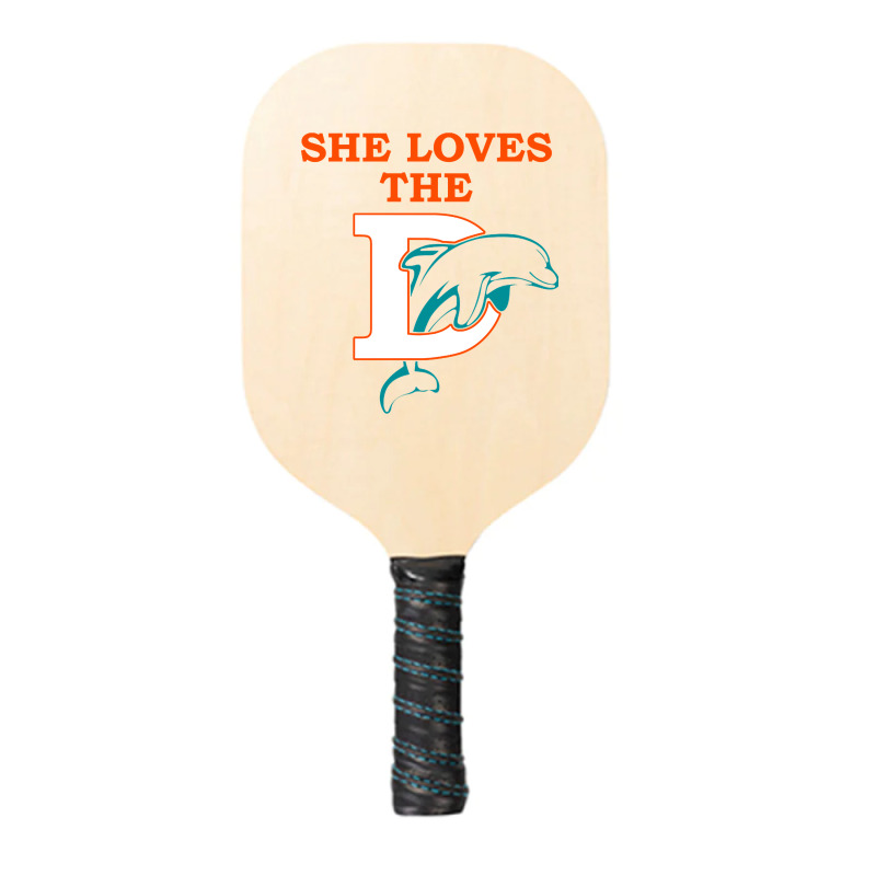 Funny Miami Football Team - She Loves The D Pickleball Paddle | Artistshot