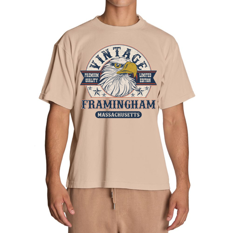 Retro Bald Eagle Framingham Massachusetts Vintage Limited Edition Urban Heavy T-shirt by Bananamiropera | Artistshot