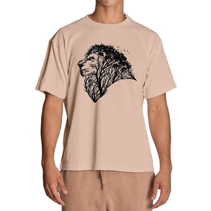 Lion Tree Nature Forest Urban Heavy T-shirt by cm-arts | Artistshot