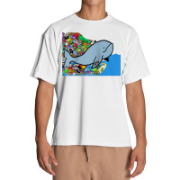 Blue Whale, Marine Sea Animal, Ocean Life, Surf, Art Work Raglan Baseb Urban Heavy T-shirt | Artistshot