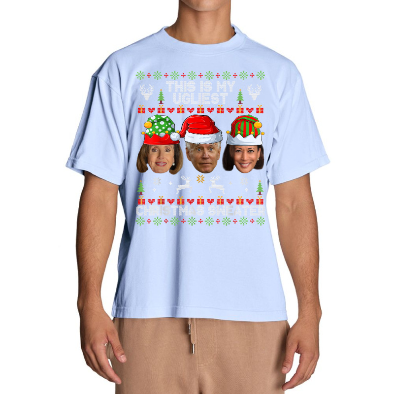 This Is My Ugliest Christmas Sweater Funny Joe Biden Kamala T Shirt Urban Heavy T-shirt | Artistshot