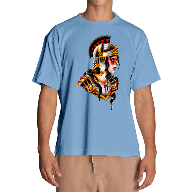 Traditional Beautiful Knight Tattoo Urban Heavy T-shirt by cm-arts | Artistshot