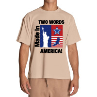 Two Words Made In America Urban Heavy T-shirt | Artistshot