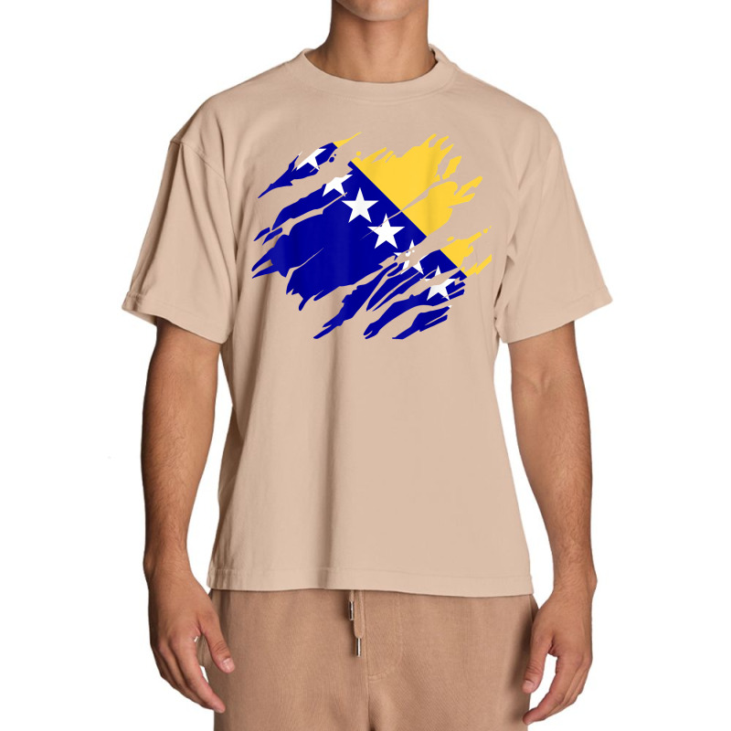 Bosnia Bosnian Flag T Shirt Urban Heavy T-shirt by melliebowleli | Artistshot