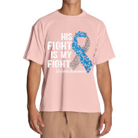 Womens T1d Apparel His Fight Is My Fight Type 1 Diabetes Awareness V N Urban Heavy T-shirt | Artistshot