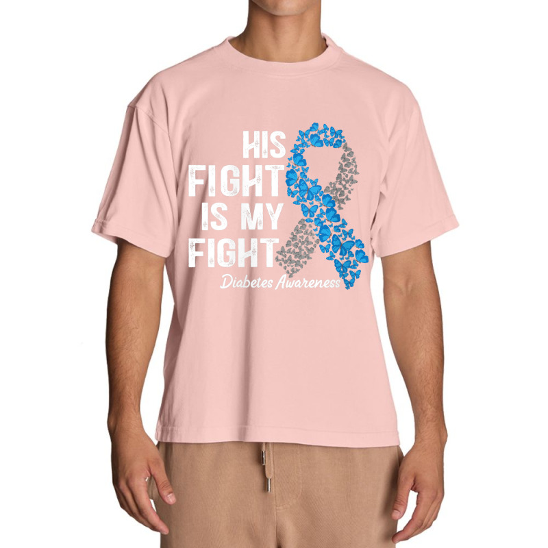 Womens T1d Apparel His Fight Is My Fight Type 1 Diabetes Awareness V N Urban Heavy T-shirt by cm-arts | Artistshot