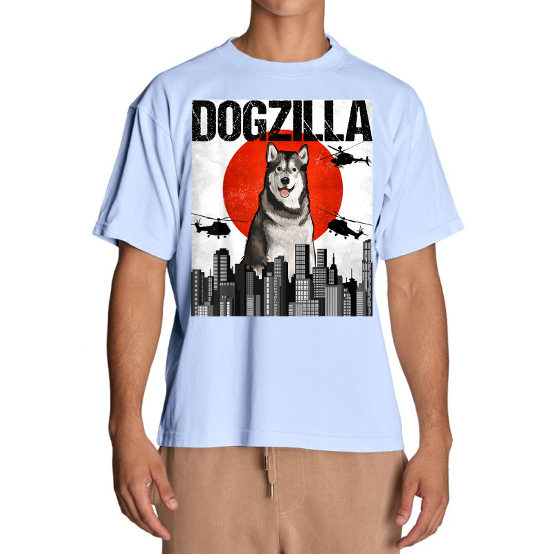 Funny Vintage Japanese Dogzilla Alaskan Malamute Urban Heavy T-shirt | Artistshot