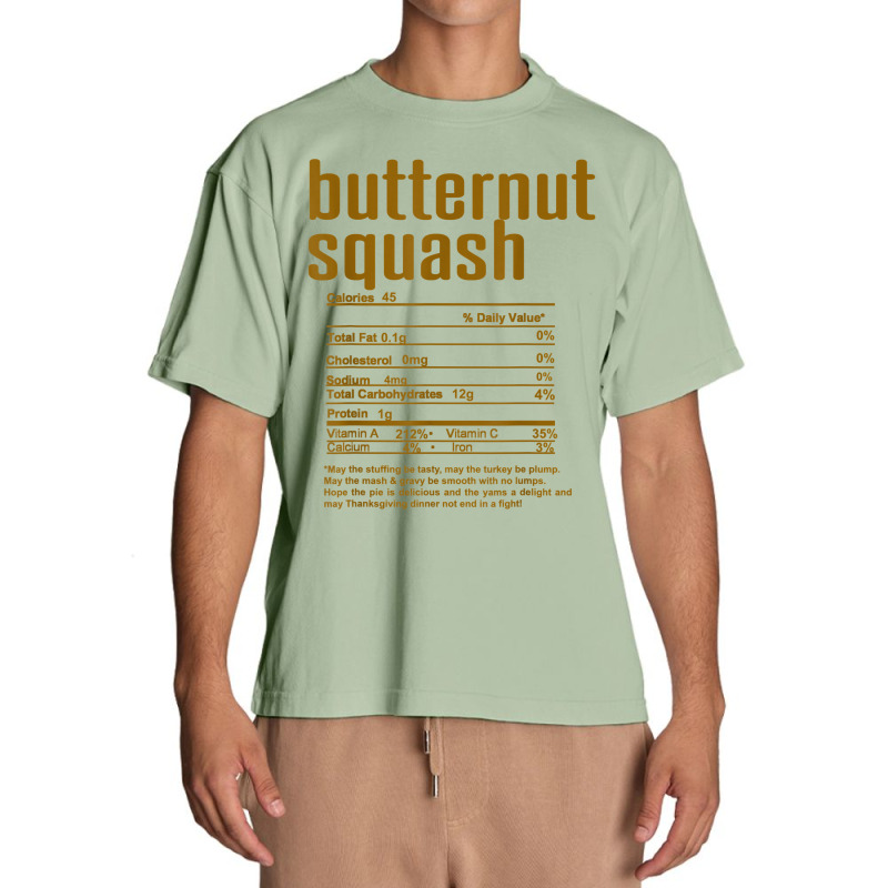 Thanksgiving Christmas Butternut Squash Nutritional Facts T Shirt Urban Heavy T-shirt by cm-arts | Artistshot