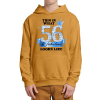 56 & Fabulous I Blue White Party Group Candid Photo Outfit Urban Pullover Hoodie | Artistshot