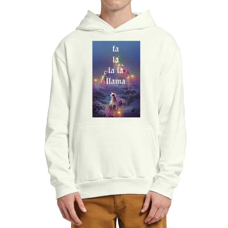 Fa La La La Llama Christmas Lights Snowflakes Cyberpunk Urban Pullover Hoodie | Artistshot