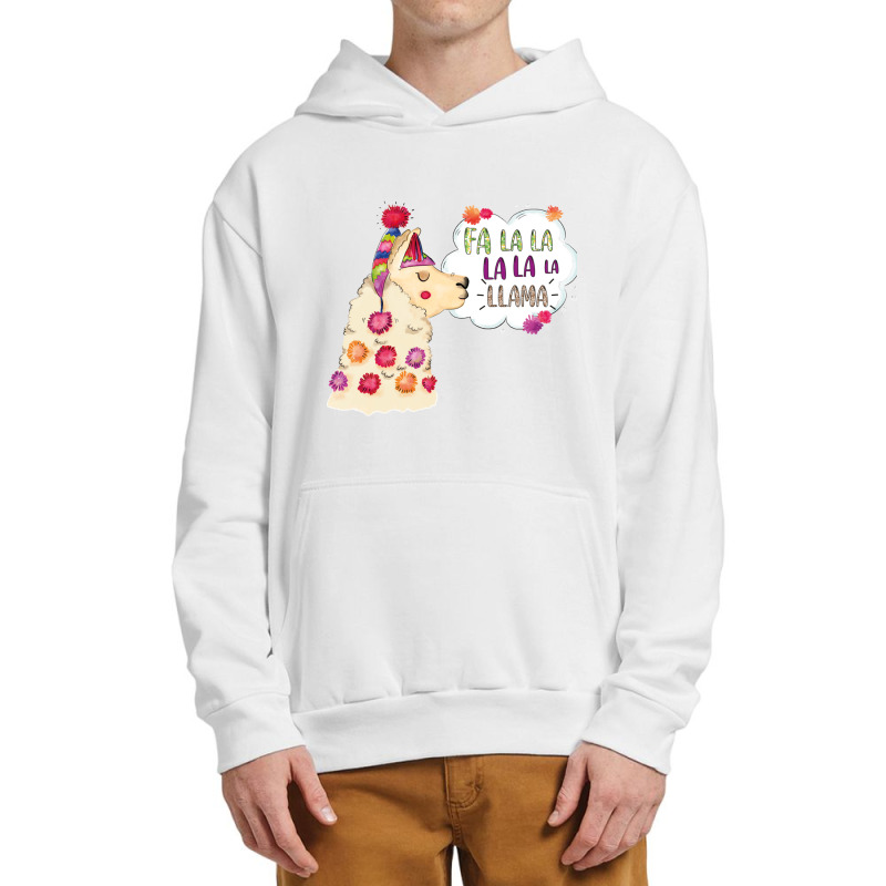 Fa La La La Llama Christmas Santa Urban Pullover Hoodie | Artistshot