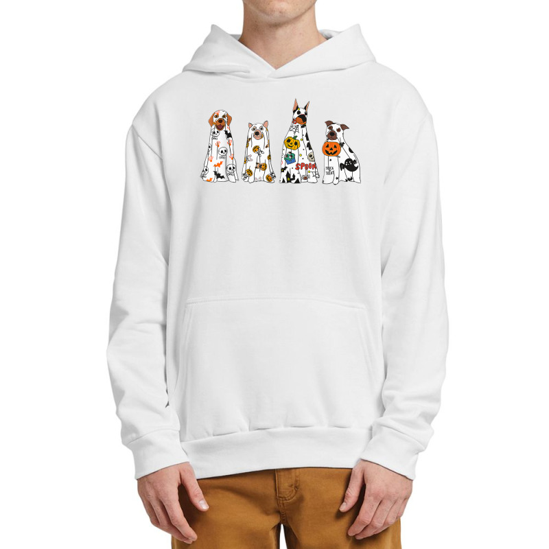 Dog Ghost Spooky Season Ghost Halloween Groovy Retro Urban Pullover Hoodie | Artistshot