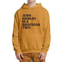 Funny Quote Josh Hawley Is A Seditious Twit Urban Pullover Hoodie | Artistshot