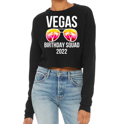 Women's Las Vegas Girls Weekend 2022 Matching Party Birthday T Shirt Cropped Sweater Designed By Valentinakeaton