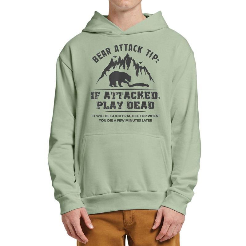 Bear Attack Tip Camping Hiking Travel Adventure Vintage T Shirt Urban Pullover Hoodie | Artistshot