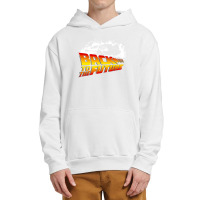 Back To The Future - Delorean White Stencil Fan Art Urban Pullover Hoodie | Artistshot