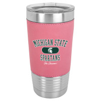 Michigan State Spartans Varsity Black Officially Licensed Pullover Hoo Leatherette Tumbler | Artistshot