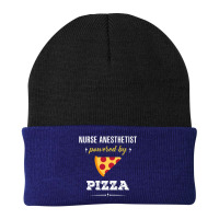 Nurse Anesthetist Powered By Pizza Funny Gift Beanie | Artistshot