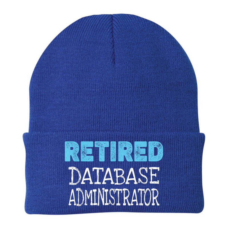 Retired Database Administrator Gifts Funny Retirement Beanie by Prestige | Artistshot