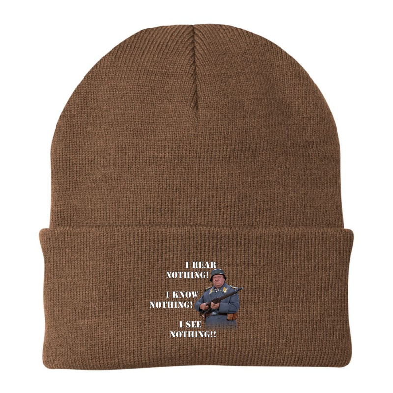 Sgt Schultz Hogan_s Heroes Nothing Quote Beanie by cm-arts | Artistshot