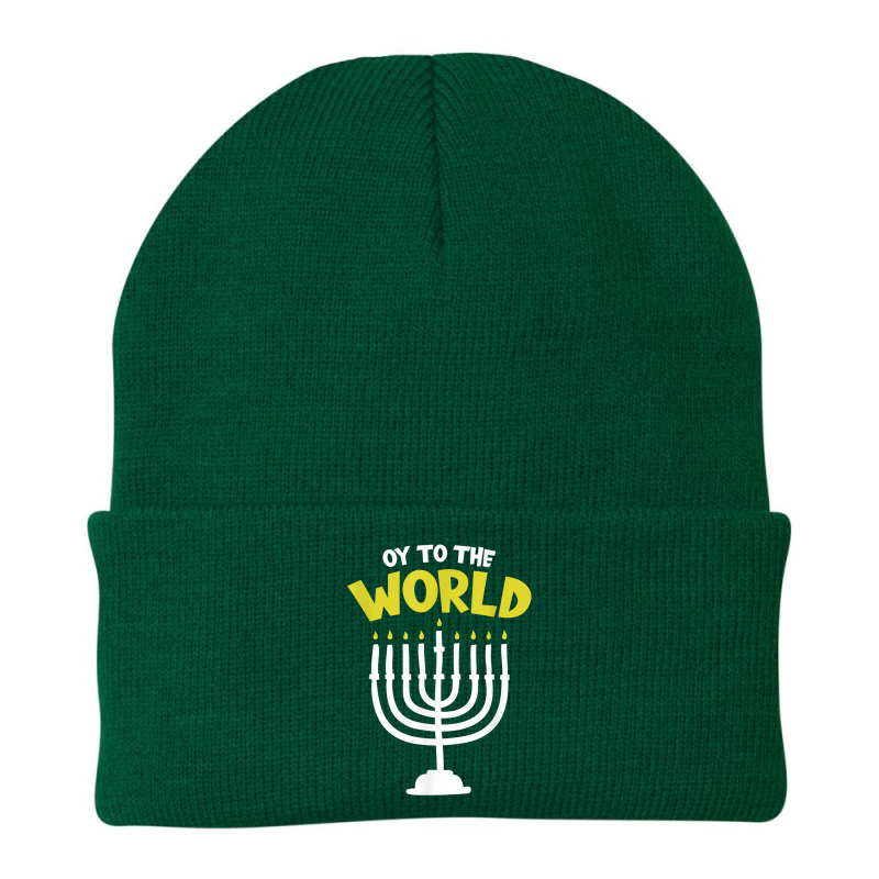 Hanukkah Jewish Holiday Oy To The World Beanie | Artistshot