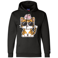 Ice Cream On Kitten Head Champion Hoodie | Artistshot