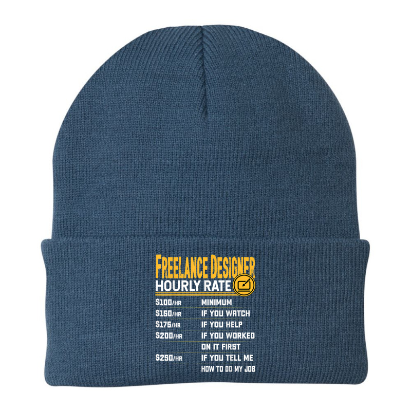 Freelance Designer Hourly Rate Funny Designer Digital Artist Beanie by Fashaza | Artistshot