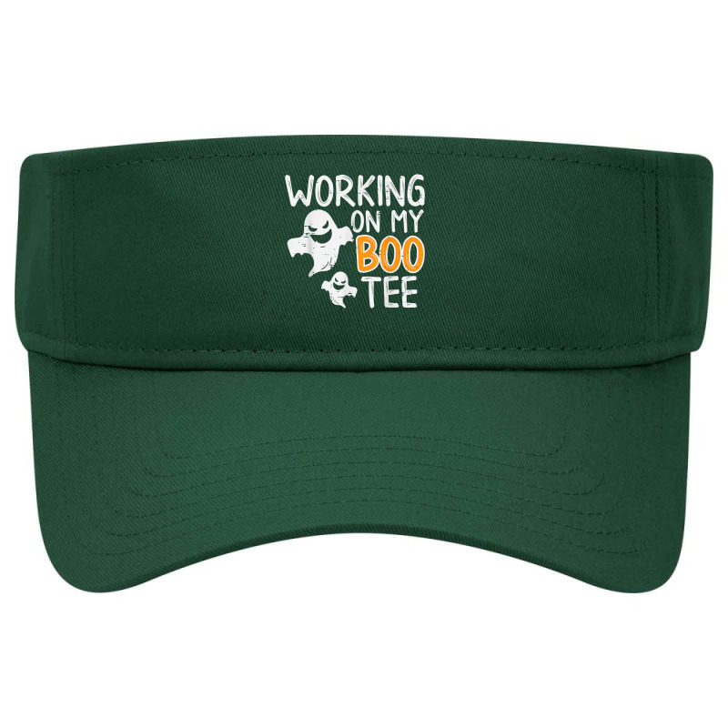 Working On My Boo Tee Funny Halloween Costume Men Women Gym T Shirt Visor hat by cm-arts | Artistshot