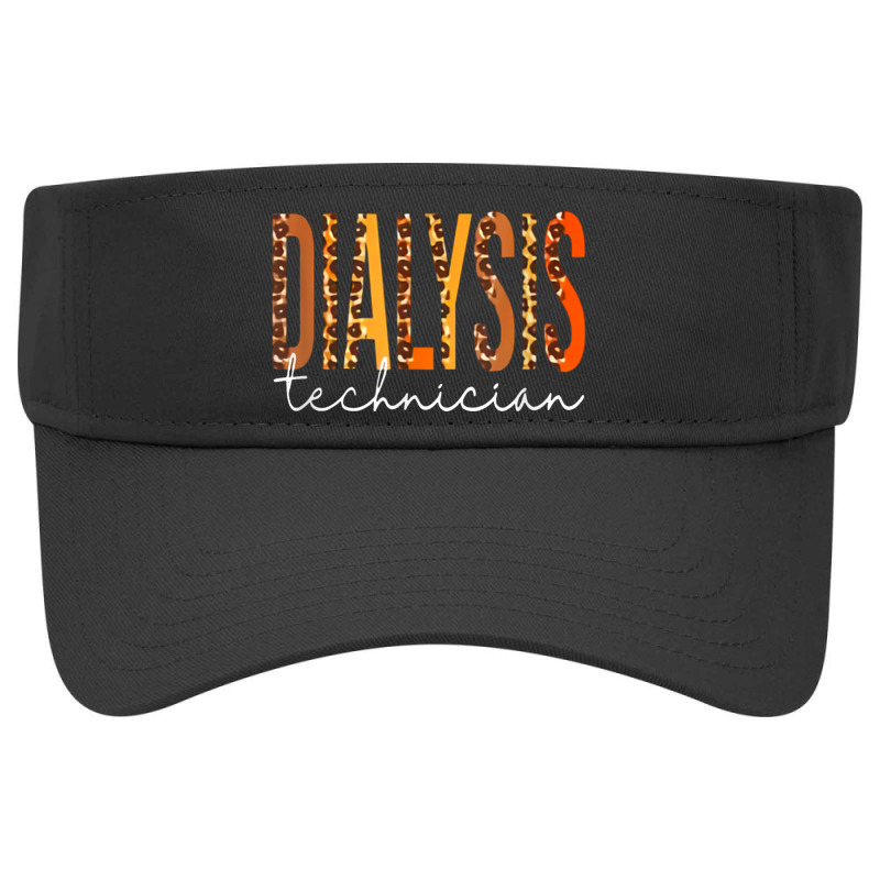 Leopard Dialysis Tech Dialysis Technician Appreciation Visor hat by Skunk | Artistshot