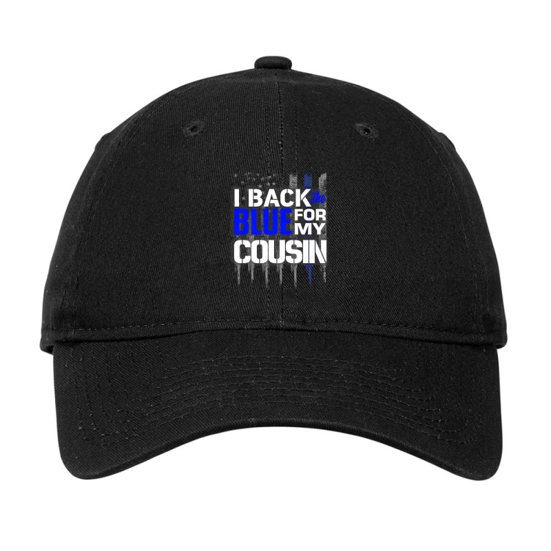 Police Blue Line Shirt   Thin Blue Line Cousin Adjustable Cap | Artistshot