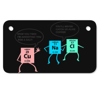 Salt And Copper Police Chemistry Pun Funny Gift For Teacher Motorcycle License Plate | Artistshot