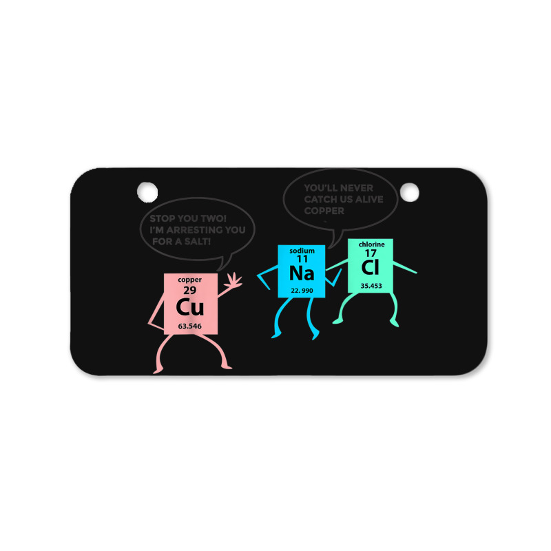 Salt And Copper Police Chemistry Pun Funny Gift For Teacher Bicycle License Plate | Artistshot