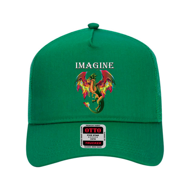 Imagine Being A Dragon Breathing Fire Magical Wings Boys Men Poster Mesh Back Trucker Hat by HailieDesign | Artistshot