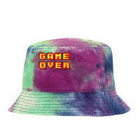 Game Over Vintage Retro Video Games Gaming Gift Arcade T Shirt Tie Dyed Bucket Hat | Artistshot