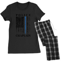 Police Chaplain American Flag Usa Law Enforcement Women's Pajamas Set | Artistshot