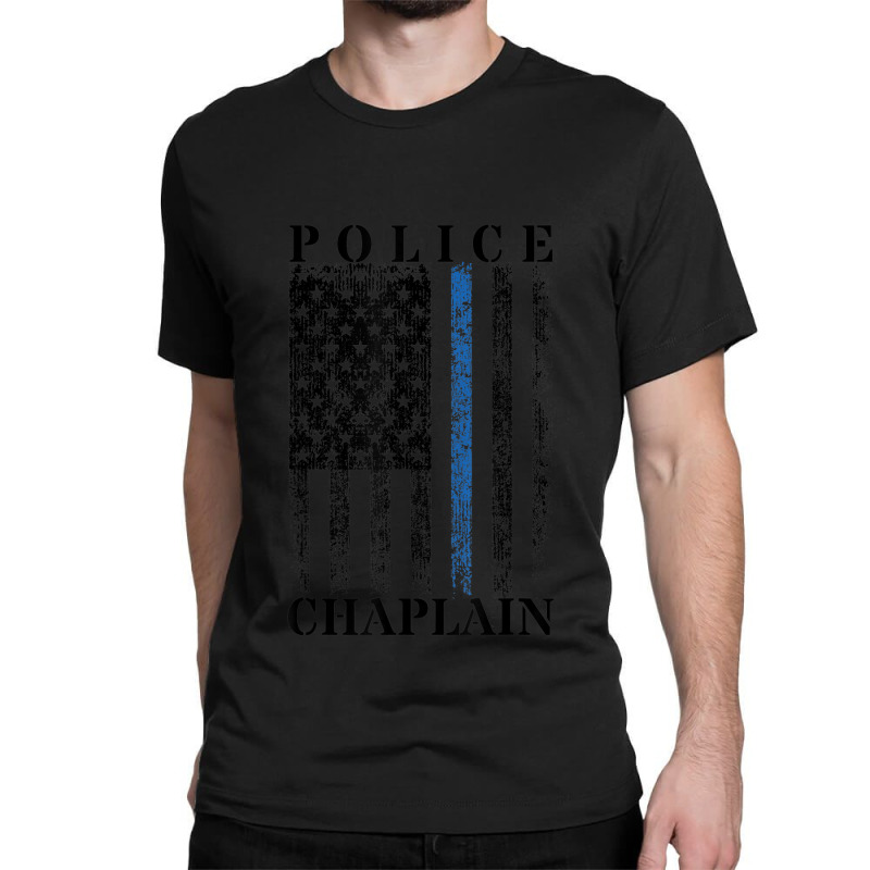 Police Chaplain American Flag Usa Law Enforcement Classic T-shirt by Vivu991 | Artistshot