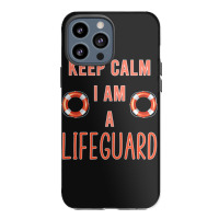 Mens Keep Calm I Am A Life Guard Seashore Marine Police Duty Premium Iphone 13 Pro Max Case | Artistshot