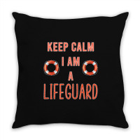 Mens Keep Calm I Am A Life Guard Seashore Marine Police Duty Premium Throw Pillow | Artistshot