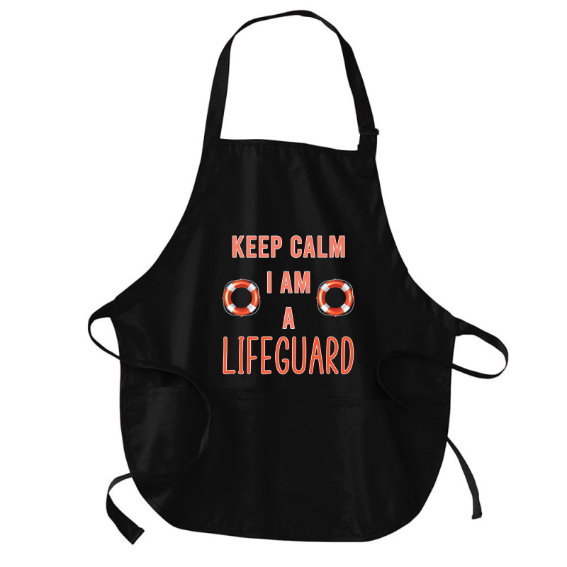 Mens Keep Calm I Am A Life Guard Seashore Marine Police Duty Premium Medium-length Apron | Artistshot