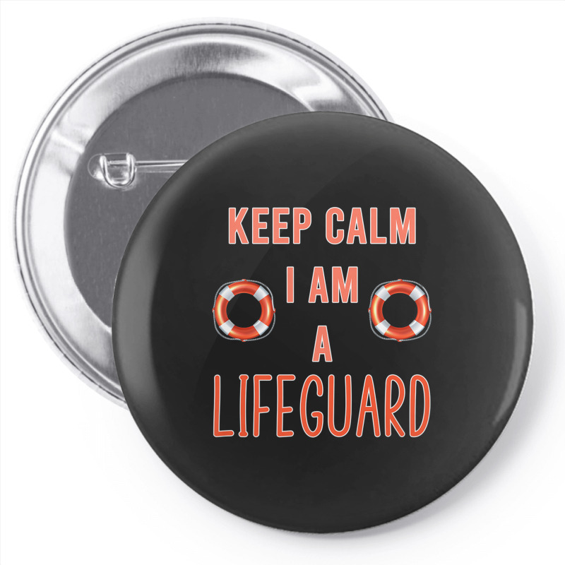 Mens Keep Calm I Am A Life Guard Seashore Marine Police Duty Premium Pin-back Button | Artistshot