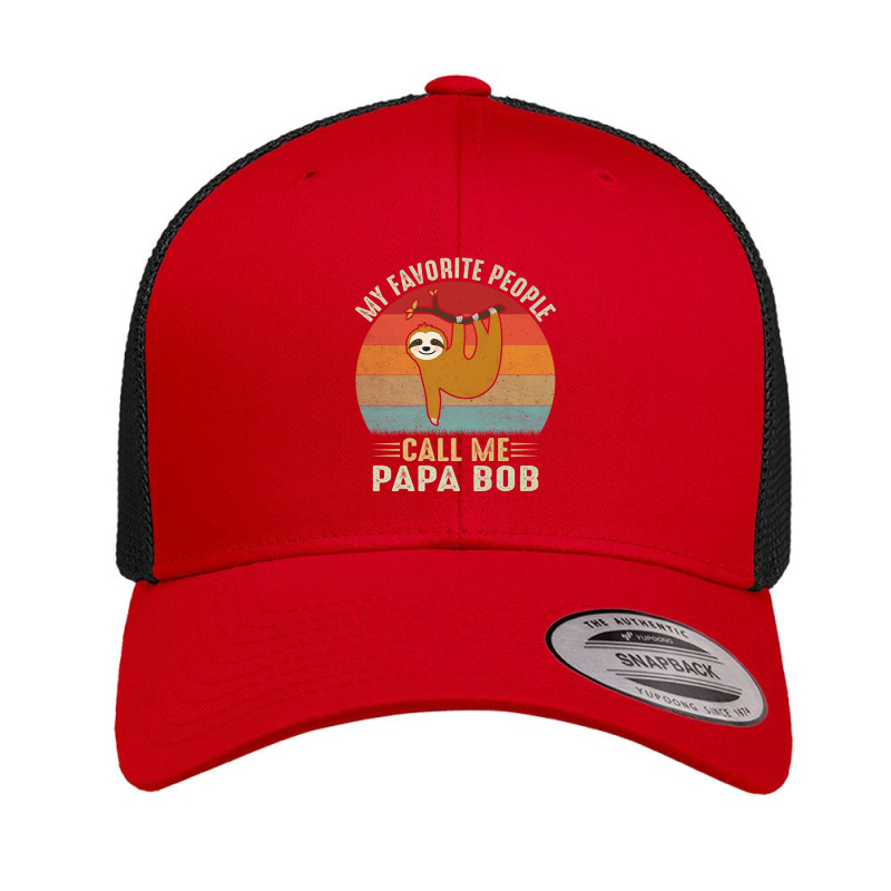 Mens My Favorite People Call Me Papa Bob Cute Sloth Lover Grandpa Prem Retro Trucker Cap by ThienThuong | Artistshot