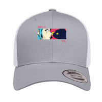 Anime Girl Eyes   Japan Culture Art   Japanese Aesthetic Cat T Shirt Retro Trucker Cap | Artistshot