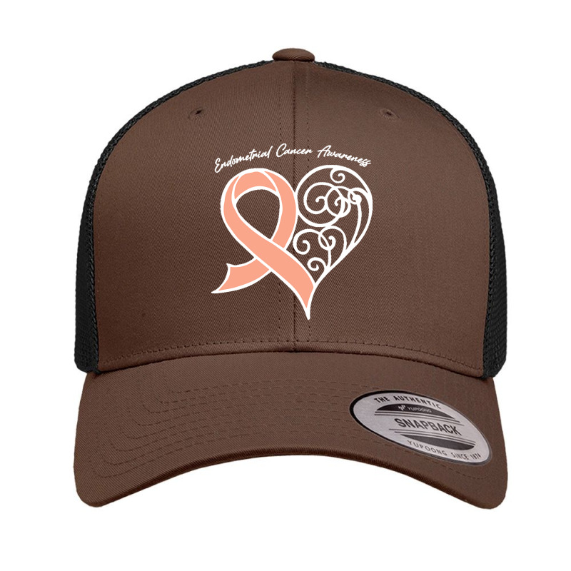 Endometrial Cancer Awareness T  Shirt Endometrial Cancer Awareness Hea Retro Trucker Cap by rico96716 | Artistshot