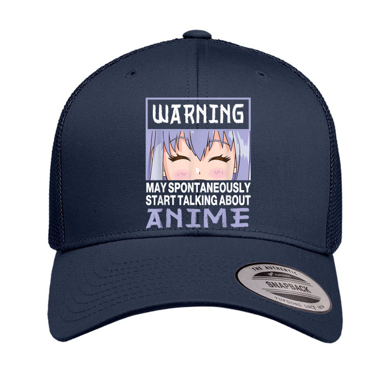 Warning May Spontaneously Start Talking About Anime T Shirt Retro Trucker Cap | Artistshot