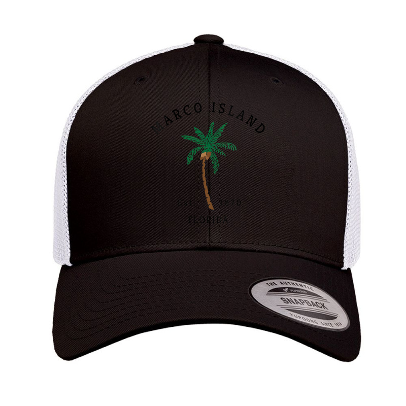 Womens Marco Island Florida Colorful Palm Tree Retro Novelty Art V Nec Retro Trucker Cap by oluwafemimccullers | Artistshot