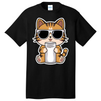 Mr Kawaii Cat Basic T-shirt | Artistshot