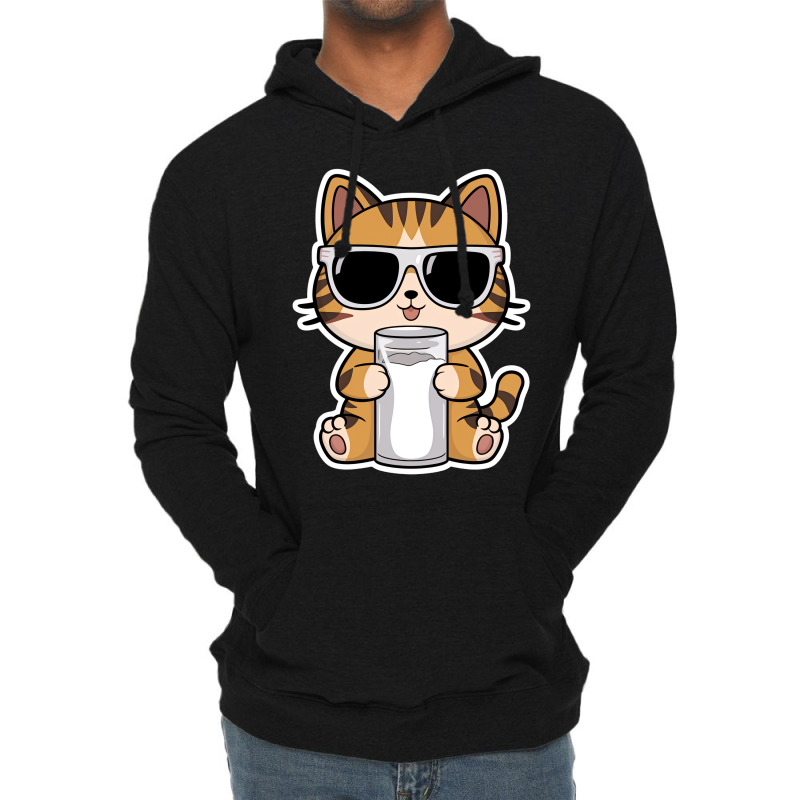 Mr Kawaii Cat Lightweight Hoodie | Artistshot