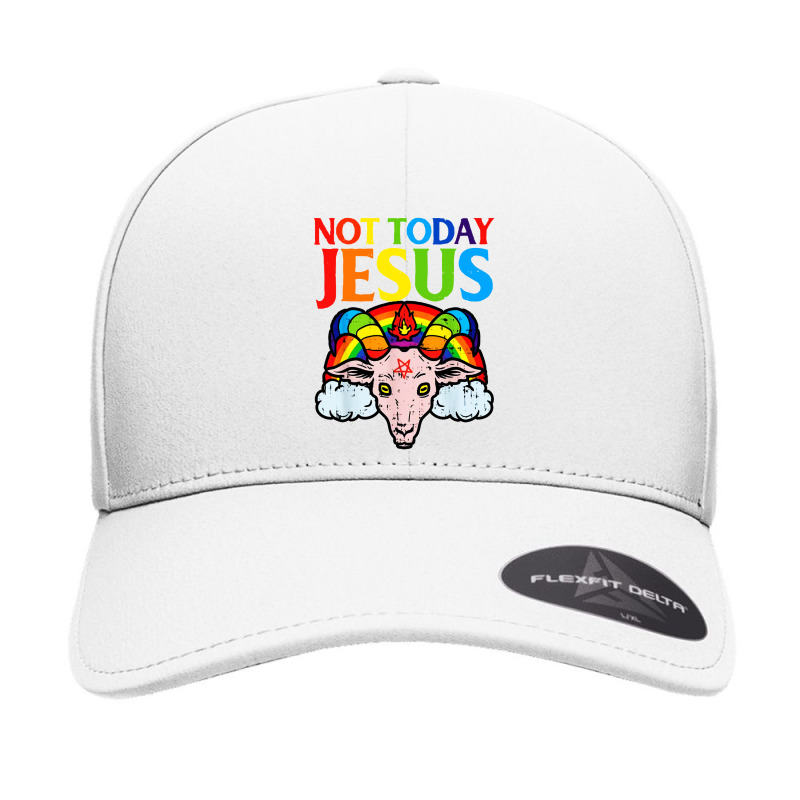 Today Not Jesus Satan Goat Satanic Seamless Cap by atereabag | Artistshot