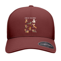 Foxes Of The World Funny Fox Animals Educational Seamless Cap | Artistshot